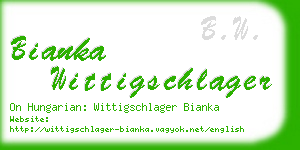 bianka wittigschlager business card